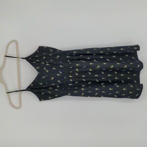 J. Crew Women's Size 6 Navy Pineapple Dress Fully Lined‎ Rear Zip Pockets Lined